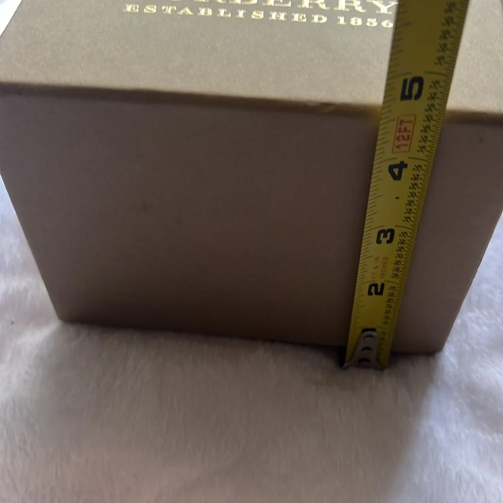 Burberry Empty Watch Presentation Box Case w/ Manual Booklet Authentic Beige